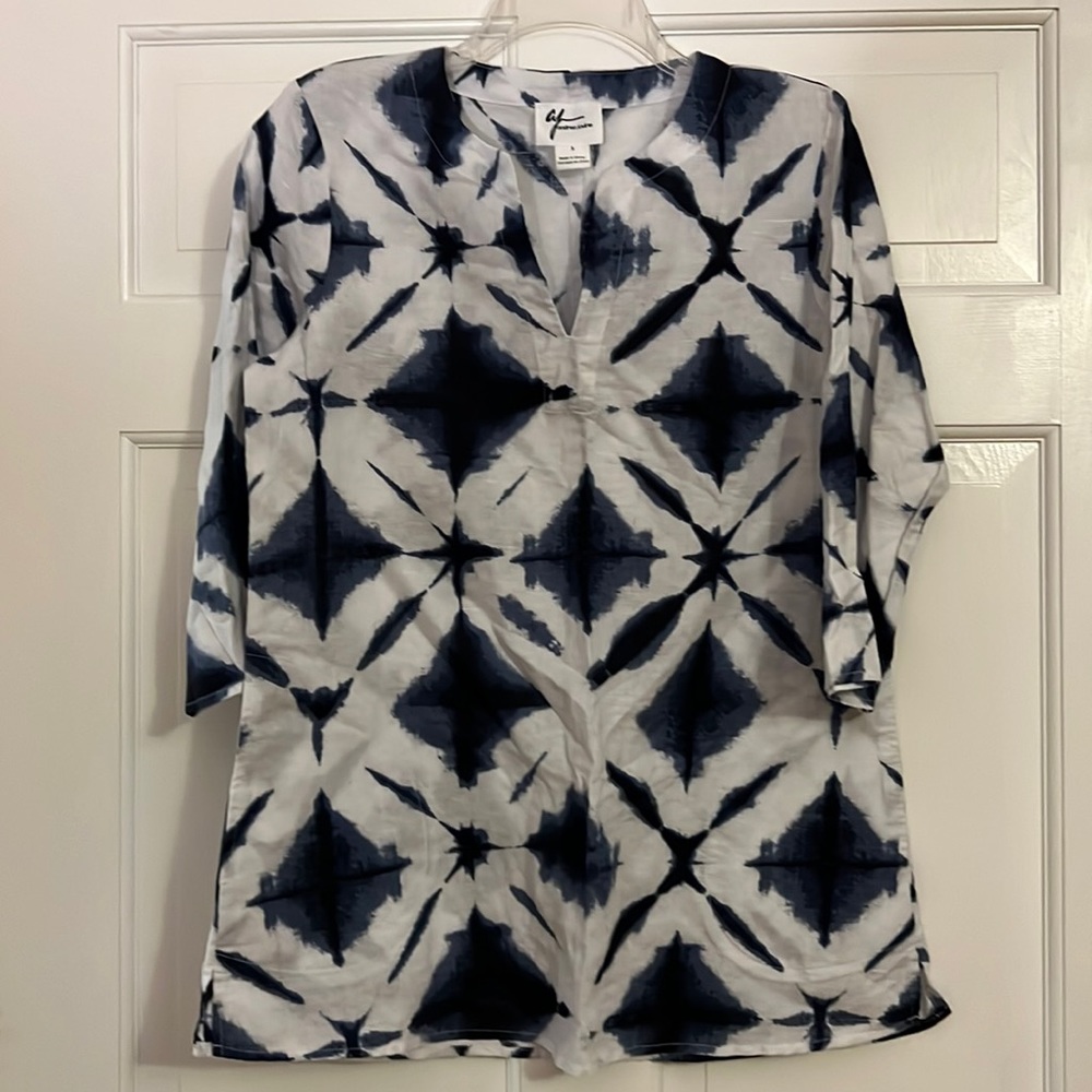 Andrea Jovine cotton linen, side pocket, cover-up, or shirt